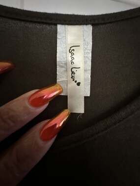 Isaac Liev Olive Green Cold Shoulder Long Sleeve Maxi Dress